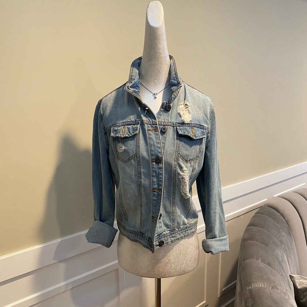 Slightly Ripped Denim Jacket (Juniors)